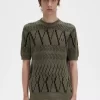 Argyle Panel Knitted Men’s T-Shirt Argyle Panel Knitted Men’s T-Shirt