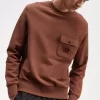 Badge Detail Crew Neck Men’s Sweatshirts