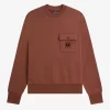 Badge Detail Crew Neck Men’s Sweatshirts