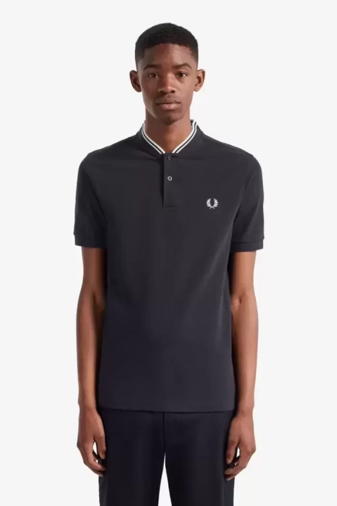 Bomber Collar Men’s Polo Shirt