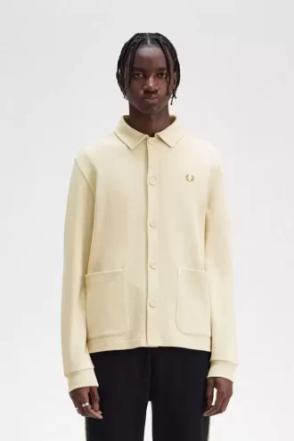 Button Through Long Sleeve Men’s Polo Shirt