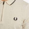 Cable Detail Zip-Neck Knitted Shirts