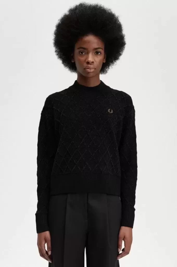 Chenille Grid Women’s Jumper