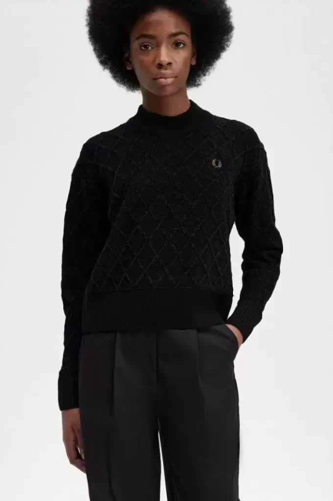 Chenille Grid Women’s Jumper