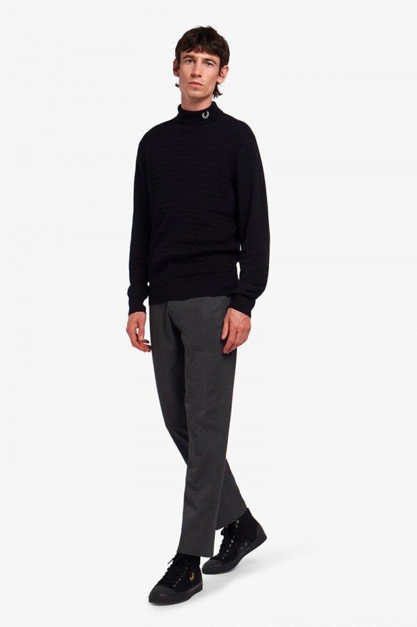 Chevron Textured Roll Neck Jumper Knitwear Chevron Textured Roll Neck Jumper Knitwear