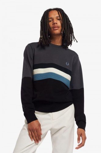 Colour Block Crew Jumper Knitwear
