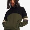 Colour Block Half-Zip Jumper Knitwear