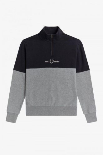 Colour Block Half Zip Sweatshirts