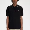 Crepe Pique Zip Neck Men’s Polo Shirt
