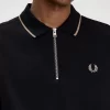 Crepe Pique Zip Neck Men’s Polo Shirt