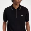 Crepe Pique Zip Neck Men’s Polo Shirt