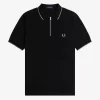 Crepe Pique Zip Neck Men’s Polo Shirt