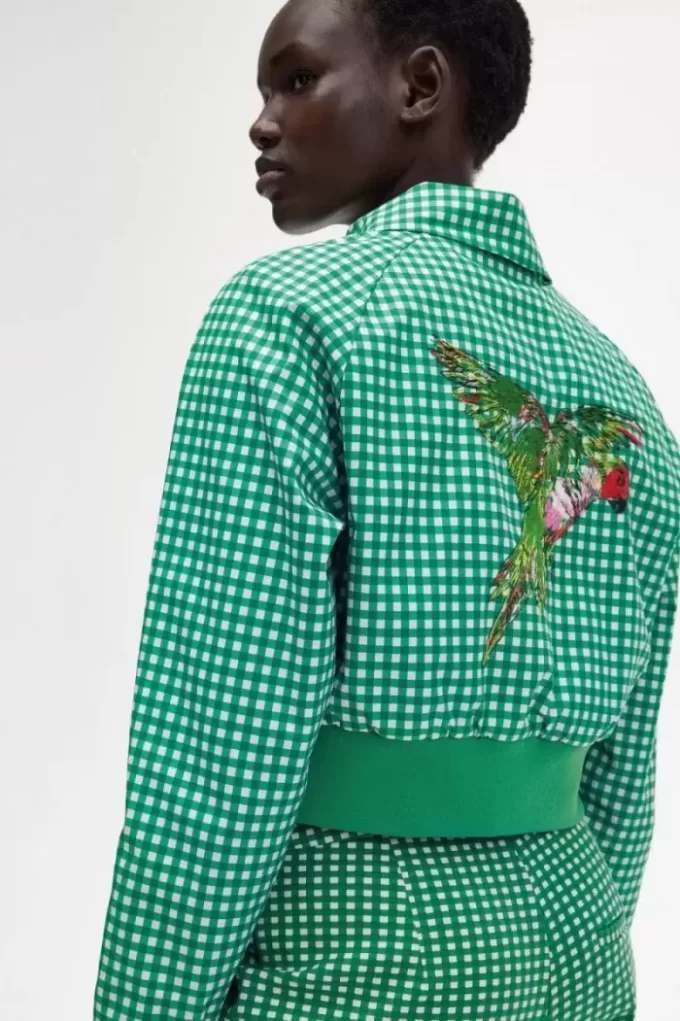 Embroidered Gingham Women’s Jackets