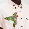 Embroidered Tie-Front Women’s Shirt Embroidered Tie-Front Women’s Shirt