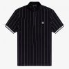 Fine Stripe Funnel Neck Polo Shirts Fine Stripe Funnel Neck Polo Shirts