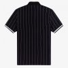 Fine Stripe Funnel Neck Polo Shirts Fine Stripe Funnel Neck Polo Shirts