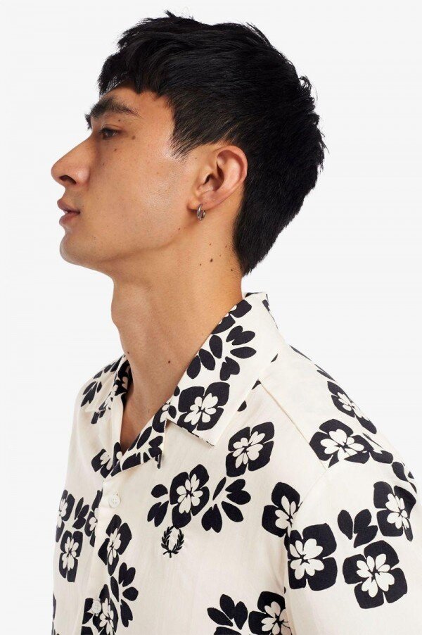 Floral Print Revere Collar Shirts Floral Print Revere Collar Shirts