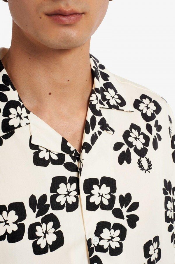Floral Print Revere Collar Shirts Floral Print Revere Collar Shirts