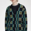 Glitch Chequerboard Men’s Cardigan Glitch Chequerboard Men’s Cardigan