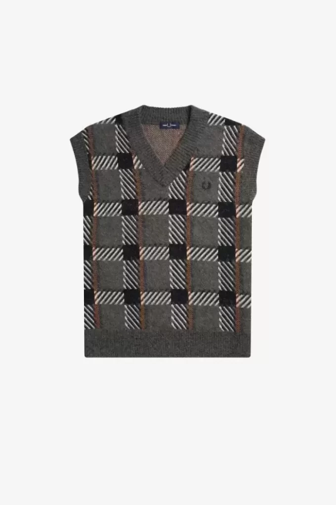 Glitch Tartan Knitted Men’s Tanks Glitch Tartan Knitted Men’s Tanks