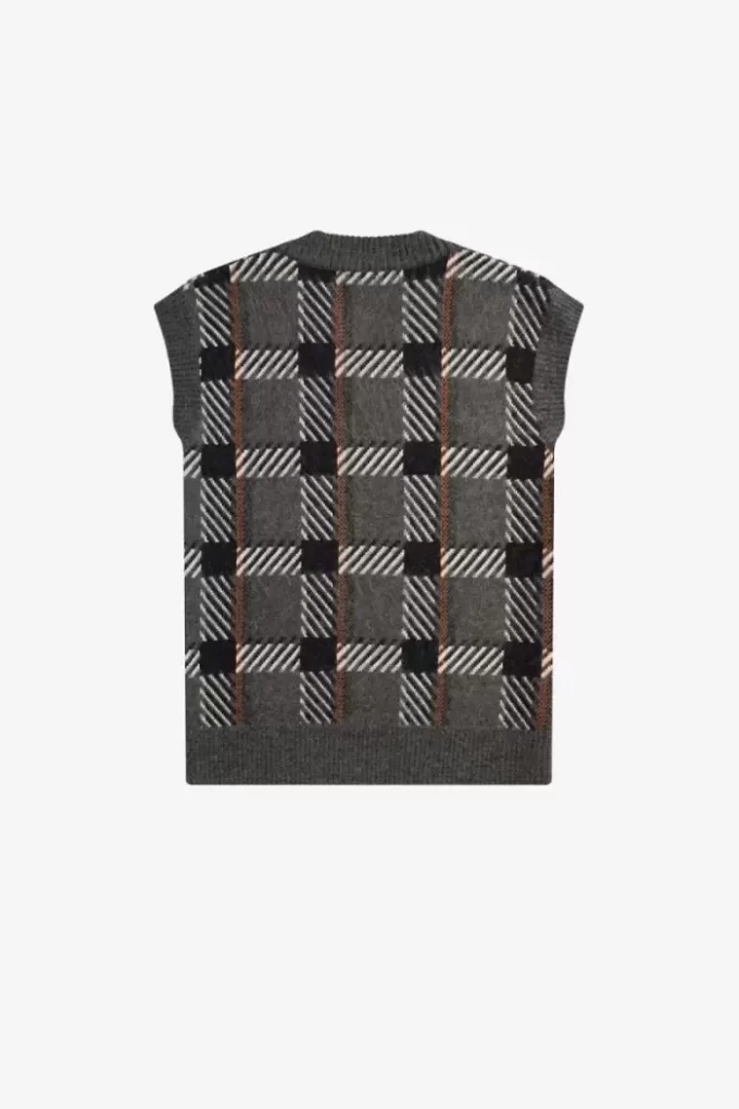 Glitch Tartan Knitted Men’s Tanks Glitch Tartan Knitted Men’s Tanks