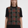 Glitch Tartan Knitted Women’s Tanks