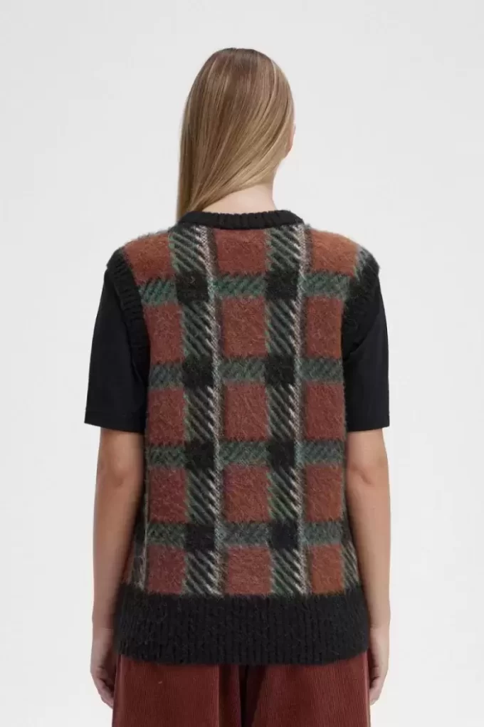 Glitch Tartan Knitted Women’s Tanks