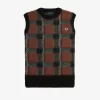 Glitch Tartan Knitted Women’s Tanks