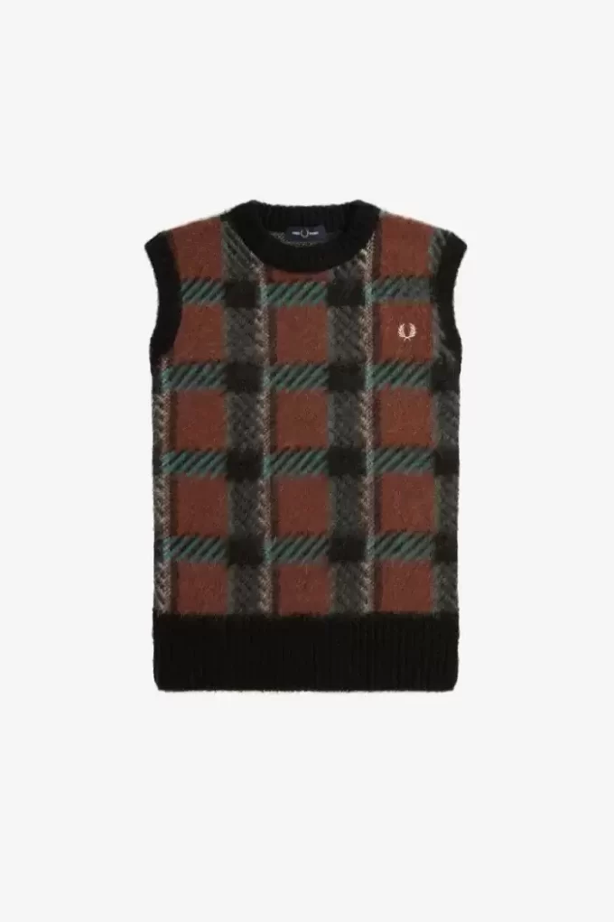 Glitch Tartan Knitted Women’s Tanks