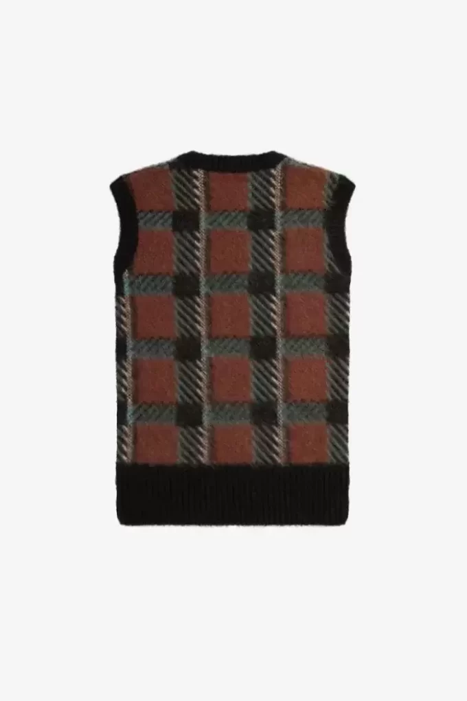 Glitch Tartan Knitted Women’s Tanks