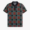 Glitch Tartan Men’s Polo Shirt Glitch Tartan Men’s Polo Shirt