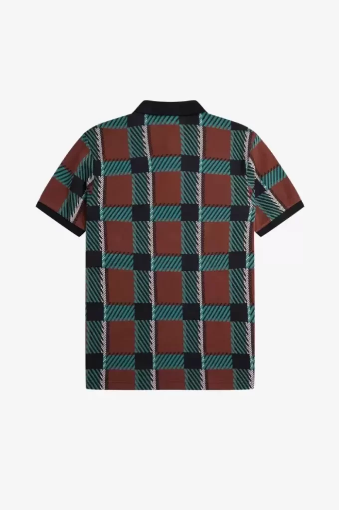 Glitch Tartan Men’s Polo Shirt Glitch Tartan Men’s Polo Shirt