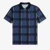 Glitch Tartan Zip Neck Men’s Polo Shirt Glitch Tartan Zip Neck Men’s Polo Shirt