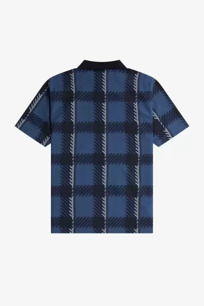 Glitch Tartan Zip Neck Men’s Polo Shirt Glitch Tartan Zip Neck Men’s Polo Shirt
