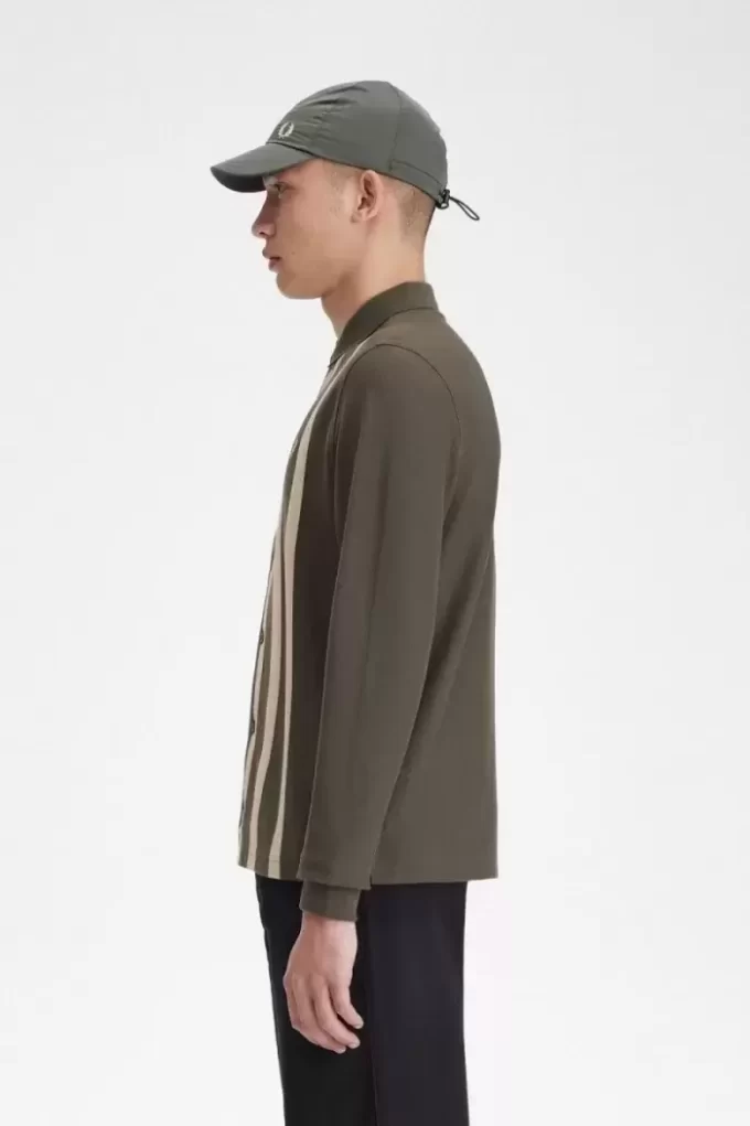 Gradient Stripe Long Sleeve Men’s Polo Shirt Gradient Stripe Long Sleeve Men’s Polo Shirt