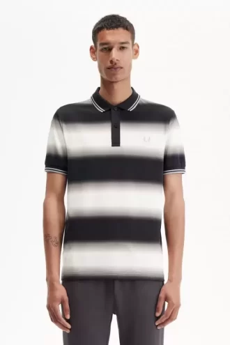 Gradient Stripe Men’s Polo Shirt