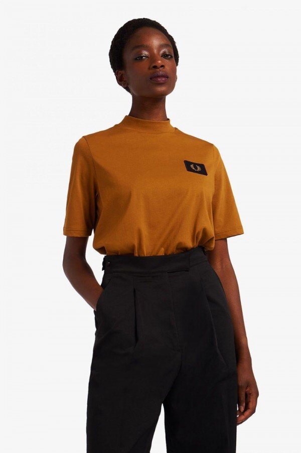 High Neck Badge Detail T Shirts High Neck Badge Detail T Shirts