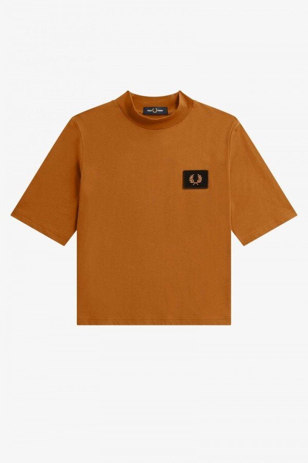 High Neck Badge Detail T Shirts High Neck Badge Detail T Shirts