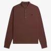 Honeycomb Cotton Long Sleeve Men’s Polo Shirt