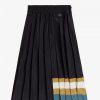 Knitted Trim Pleated Skirts Knitted Trim Pleated Skirts