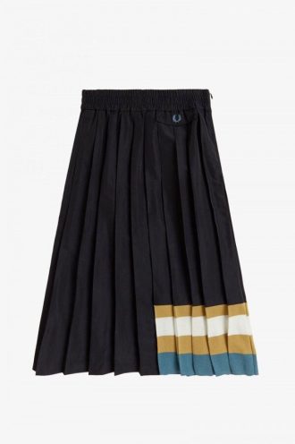 Knitted Trim Pleated Skirts Knitted Trim Pleated Skirts