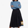 Knitted Trim Pleated Skirts Knitted Trim Pleated Skirts