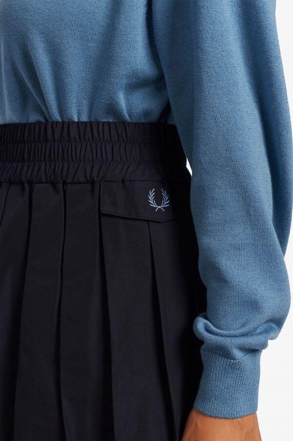 Knitted Trim Pleated Skirts Knitted Trim Pleated Skirts