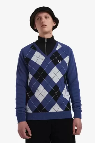 Lambswool Argyle V-Neck Men’s Jumper Lambswool Argyle V-Neck Men’s Jumper