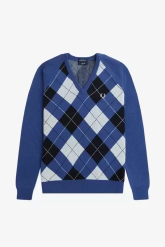 Lambswool Argyle V-Neck Men’s Jumper Lambswool Argyle V-Neck Men’s Jumper