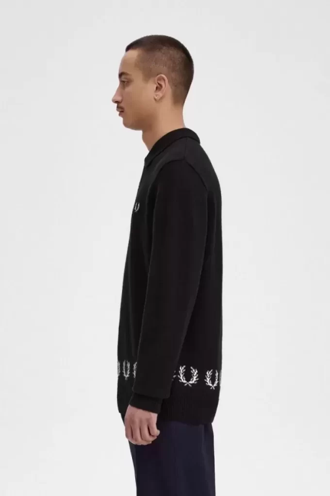 Laurel Wreath Trim Knitted Men’s Shirt Laurel Wreath Trim Knitted Men’s Shirt