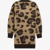 Leopard Knitted Women’s Dress
