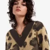 Leopard Knitted Women’s Dress