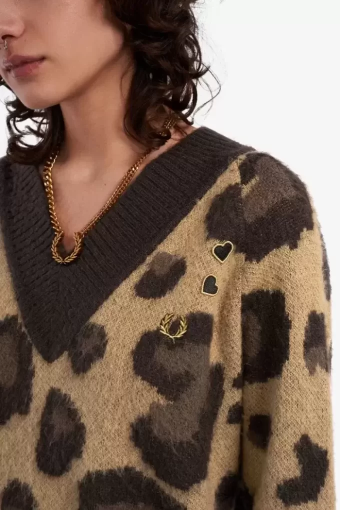 Leopard Knitted Women’s Dress