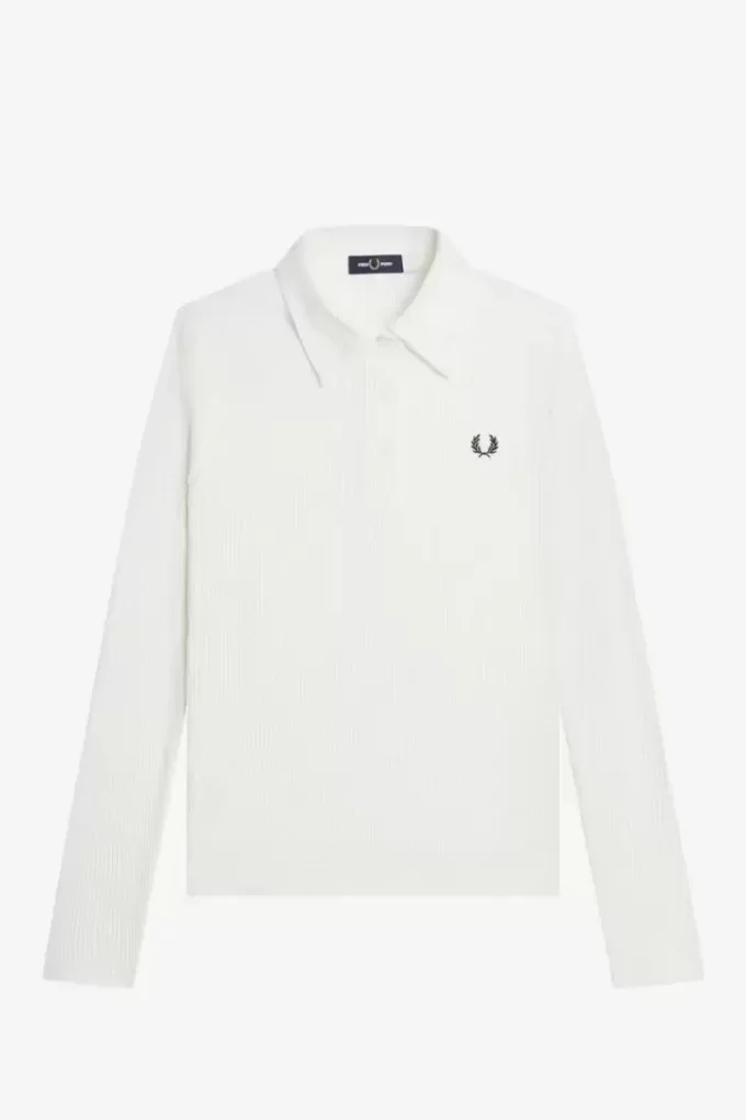 Long Sleeve Ribbed Women’s Polo Shirt